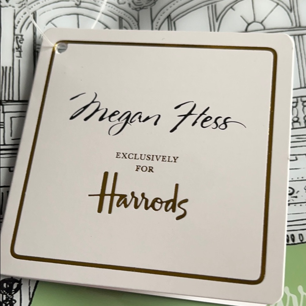 Harrods Black, White, Pink & Green Illustrated Mini Tote - Picture 6 of 8